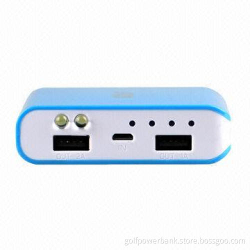 Dual USB Port Power Banks with LED Flashlight and Power Indicator